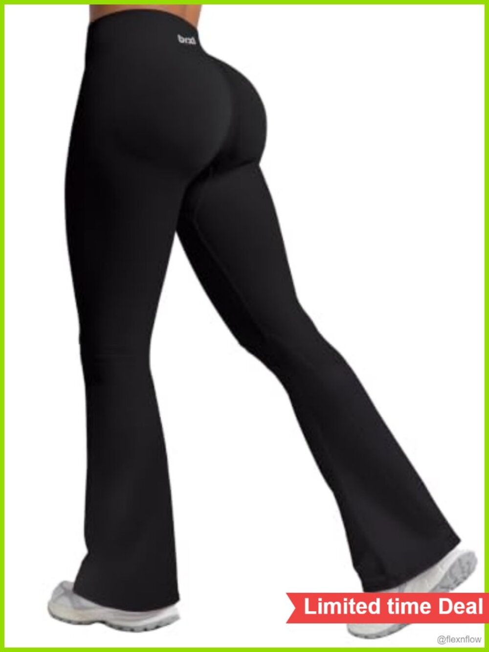 Seamless Mini Flare Yoga Leggings Butt Lifting High Rise Workout Pants